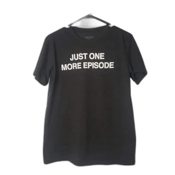 JUST ONE MORE EPISODE Dark Gray Short Sleeve T Shirt Size Medium - Picture 1 of 5
